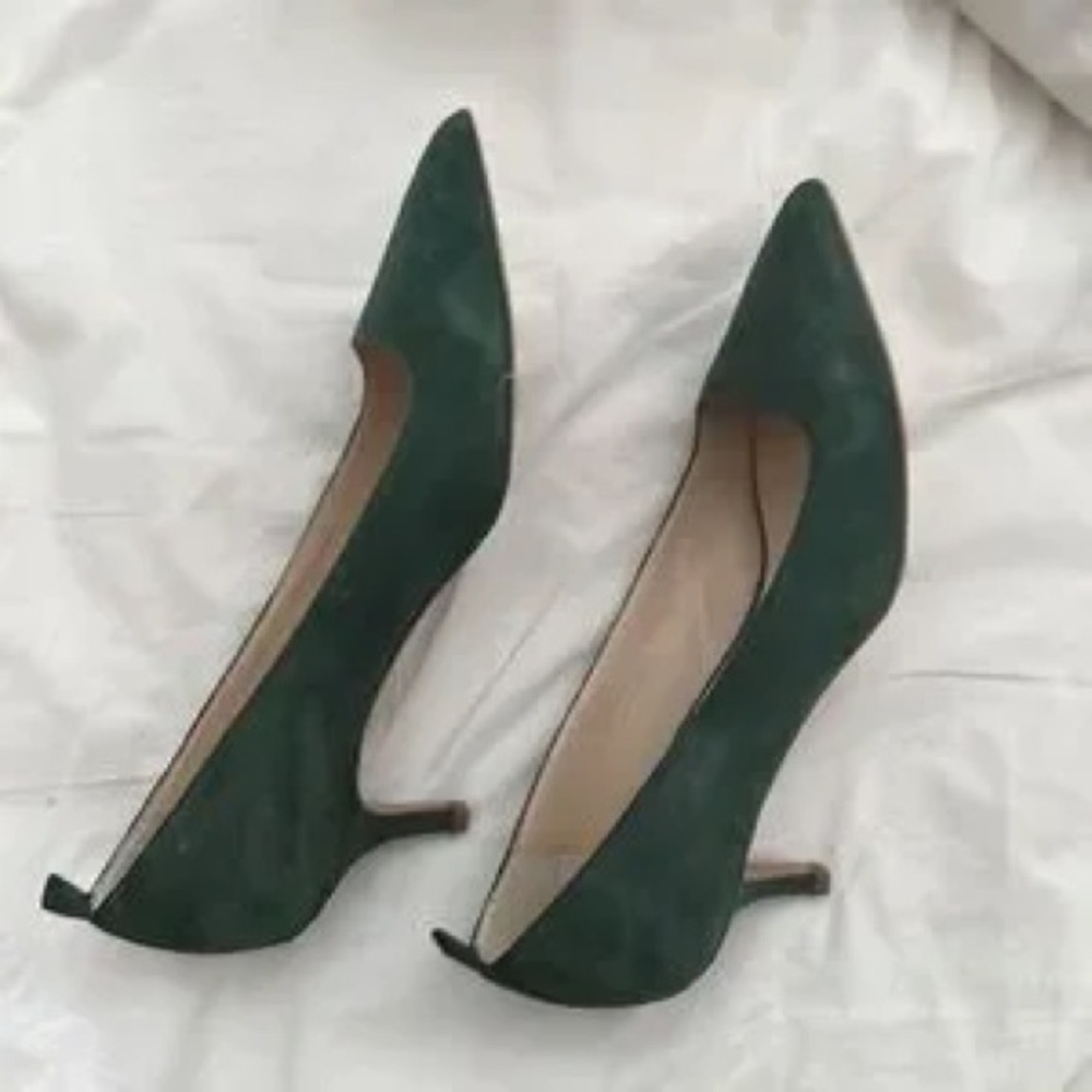 Green Everlane Kitten Heel